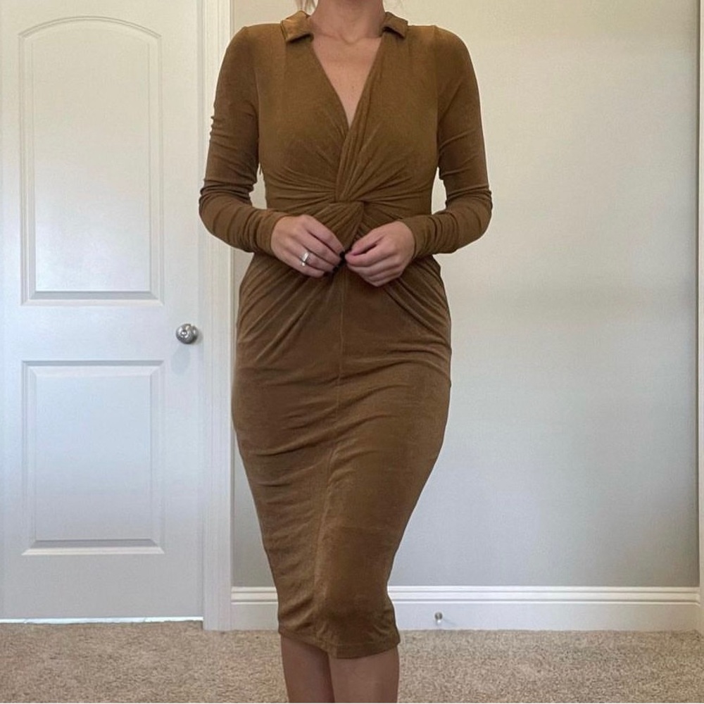 Brown Midi dress